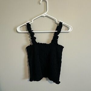 Elegant Black Ruffled Women's Top